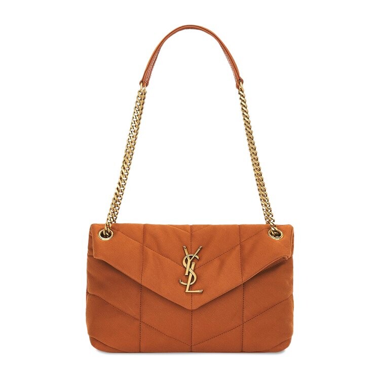 

Сумка через плечо Saint Laurent Puffer Small, цвет Hot Rust