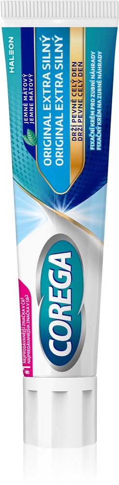 

Оригинальный сверхпрочный клей для зубных протезов с сверхсильной фиксацией Corega, 70 гр