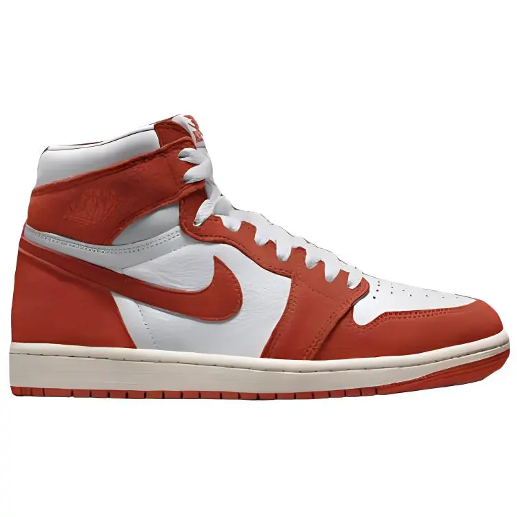 Кроссовки Air Jordan 1 Vintage Basketball Shoes Men High-top Team Orange/Cloud White/Team Light Blue, оранжевый/белый/голубой — фото 2