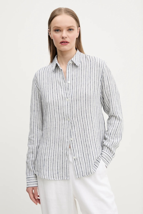 

Льняная рубашка Abercrombie & Fitch, белый
