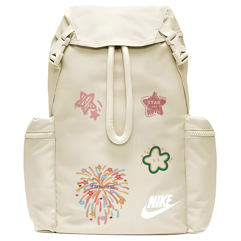 

Nike Полиэстеровый рюкзак унисекс светло-ореховый коричневый белый, Stars