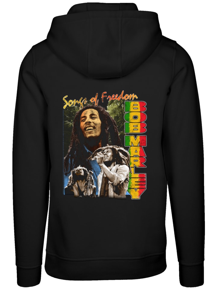 

F4NT4STIC Худи Bob Marley Freedom Vintage Reggae Music черного цвета