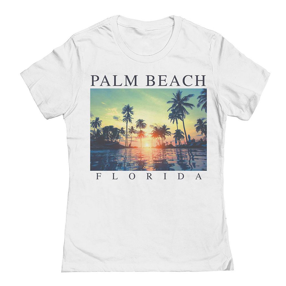 

Юниорская/женская футболка Palm Beach с фотографией, белый