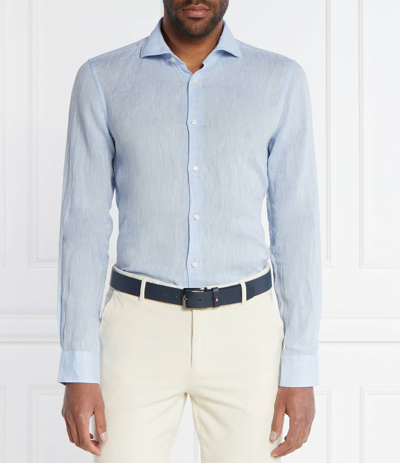

Льняная рубашка Joop! 146Pai-W Slim Fit, небесно-голубой