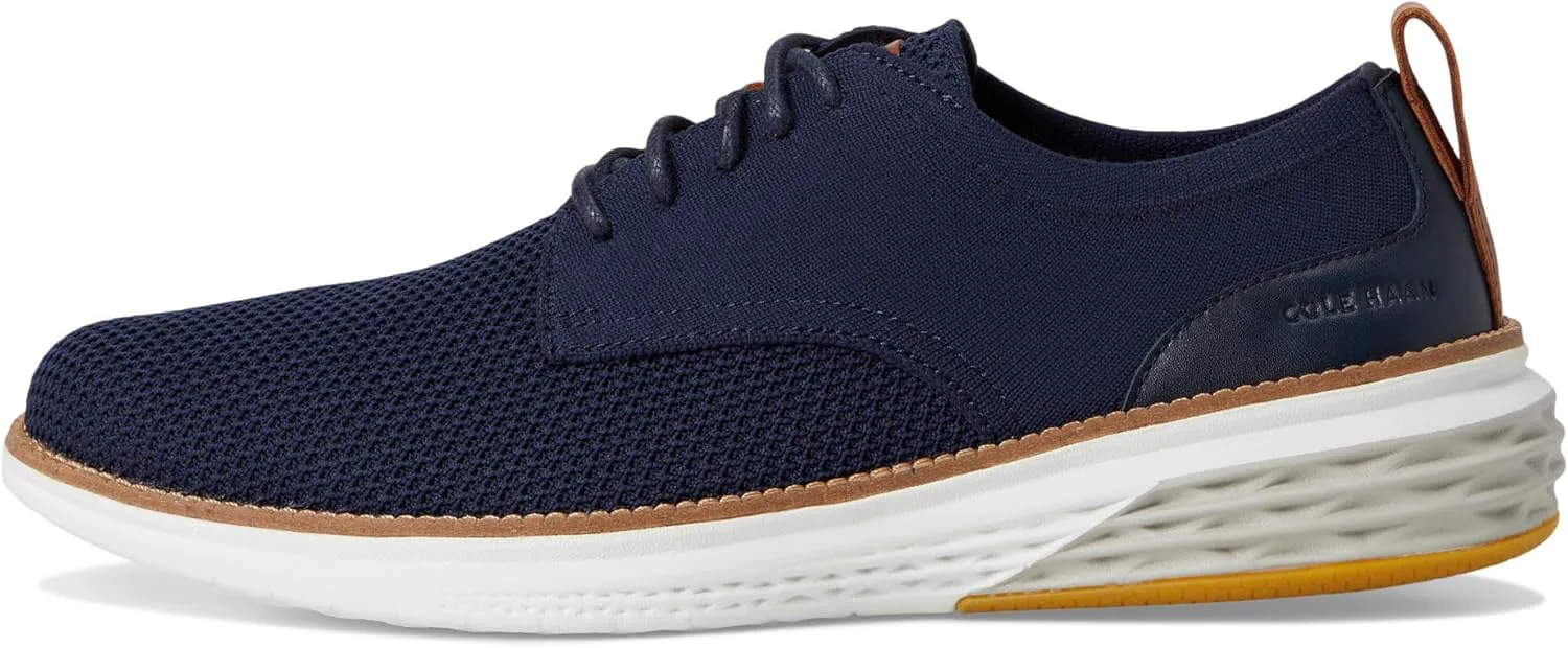 Мужские туфли Cole Haan Grand Hurrion Stitchlite с гладким носком, темно-синий/серебристый/слоновая кость — фото 4