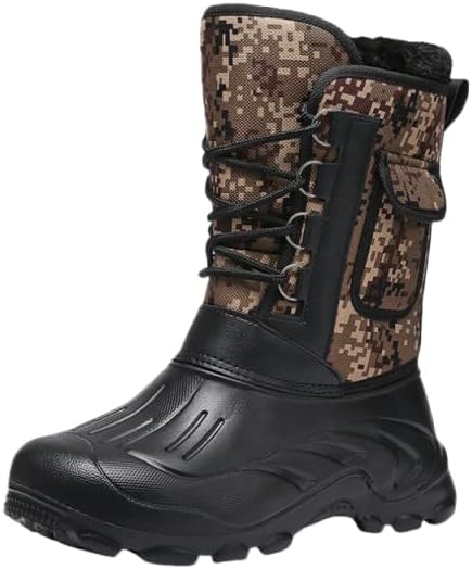 

Мужские сапоги Duck, Водонепроницаемая оболочка, Зимние сапоги с утеплителем и меховой подкладкой Azttoztto, коричневый