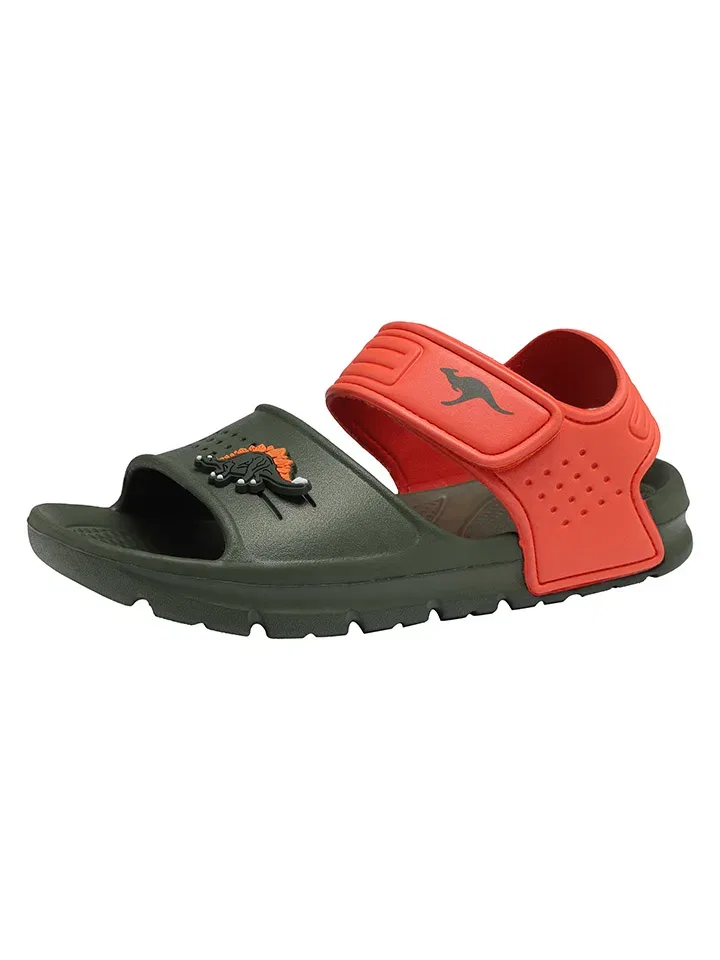 Шлепанцы с липучкой Kangaroos Khaki/Orange