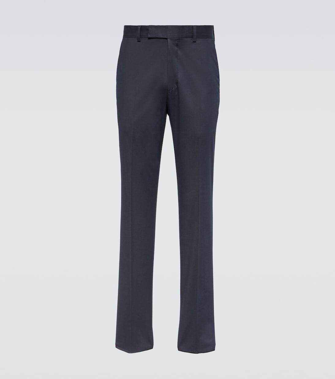 

Прямые брюки из смесового хлопка Zegna, черный