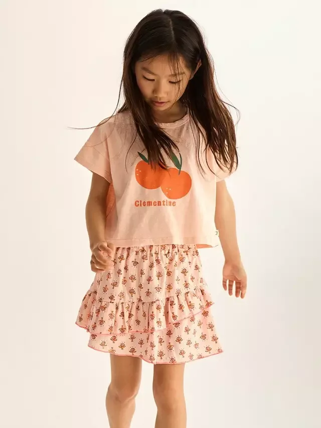 Детская хлопковая футболка Cozmo Syrak Clementine, цвет Облачно-розовый Cozmo Brand — фото 4