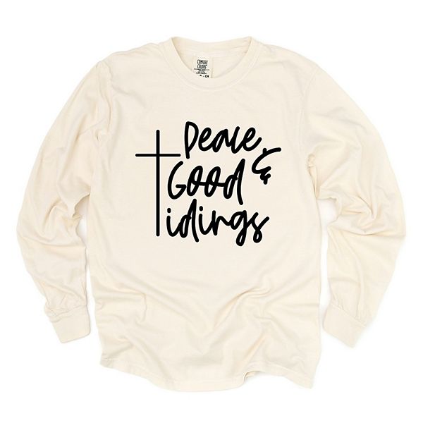 

Длинный рукав с праздничным принтом в стиле cursive Simply Sage Market, Ivory