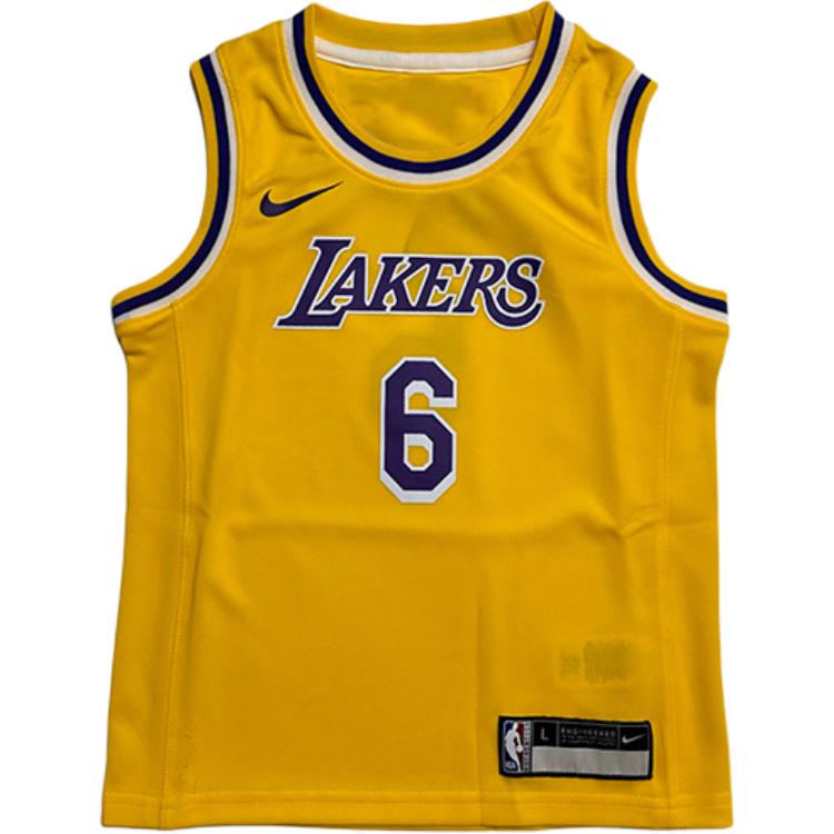 

Футболка NBA Los Angeles Lakers James для детей 3-7 лет Nike, желтый