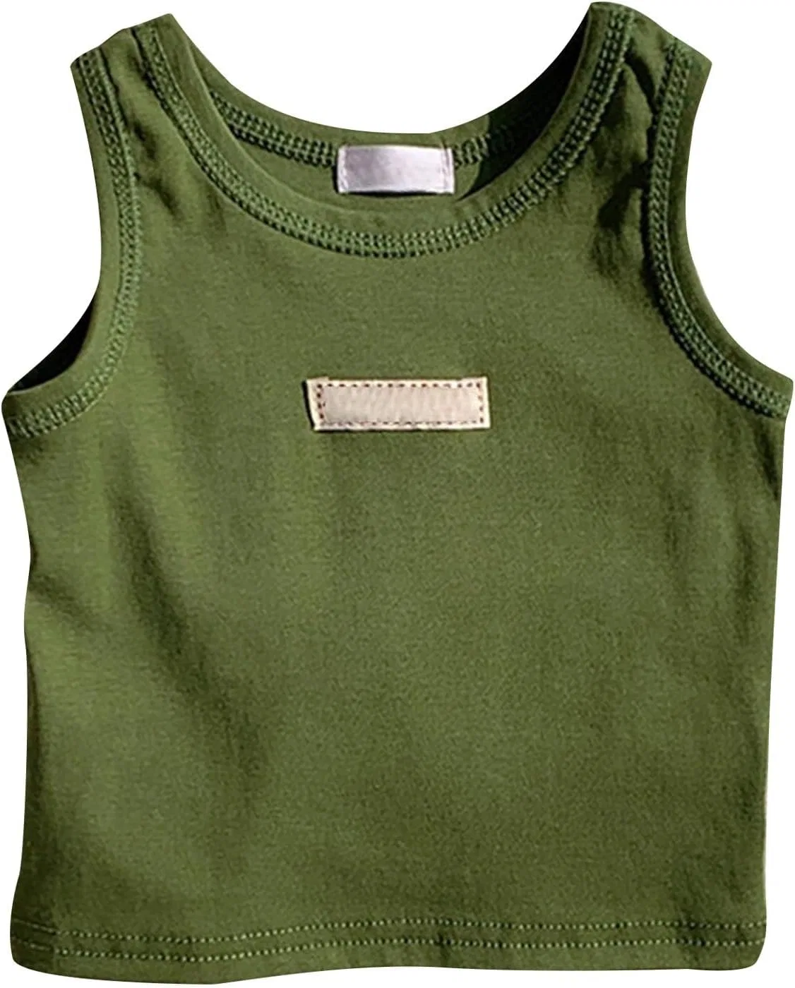 Детский топ-майка из хлопка, Generic, Blackish Green