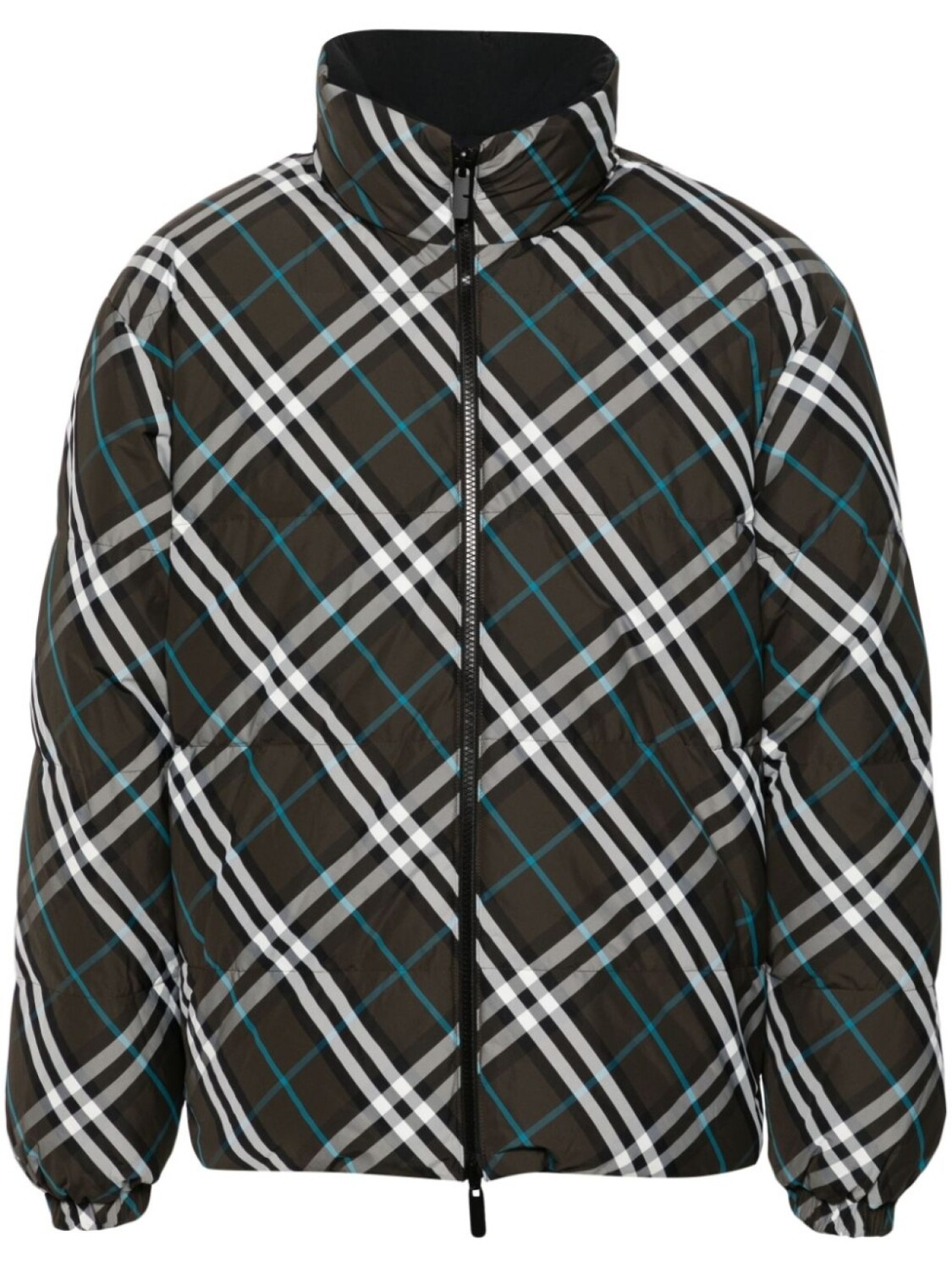 

Burberry пуховик в клетку Vintage Check, коричневый