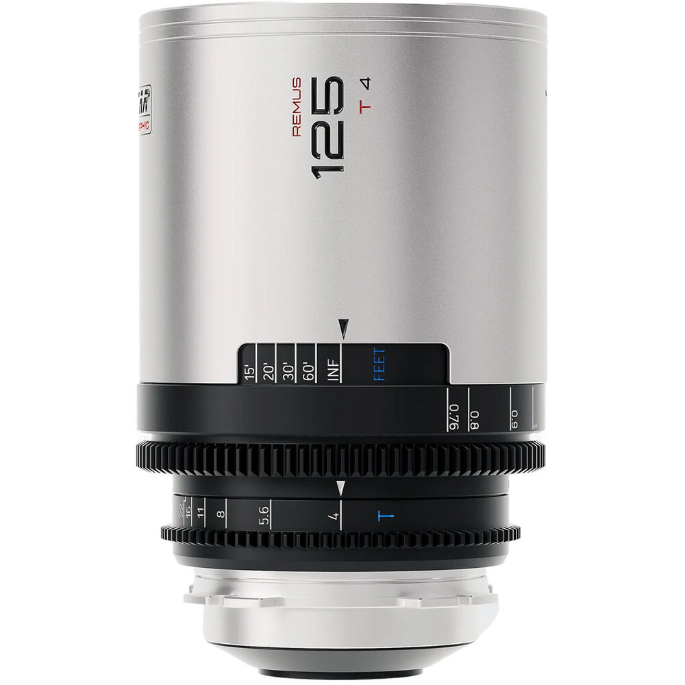 

Объектив BLAZAR. Полнокадровый анаморфотный объектив Remus 125 мм T4 1,5x (ARRI PL, серебристый блик) BLAZAR LENS
