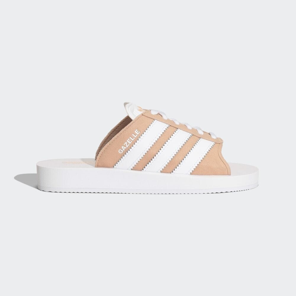 

Шлепанцы Adidas GAZELLE BEACH SLIDES, цвет Magic Beige/White