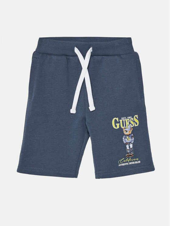 

Тканевые шорты свободного кроя Guess, синий