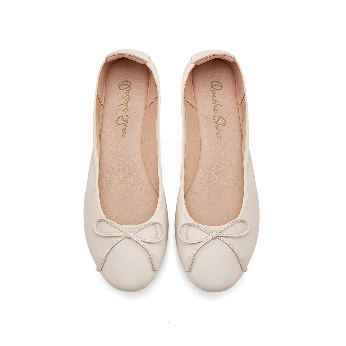 Повседневные туфли женские QUICHESHOES, бежевые — фото 2