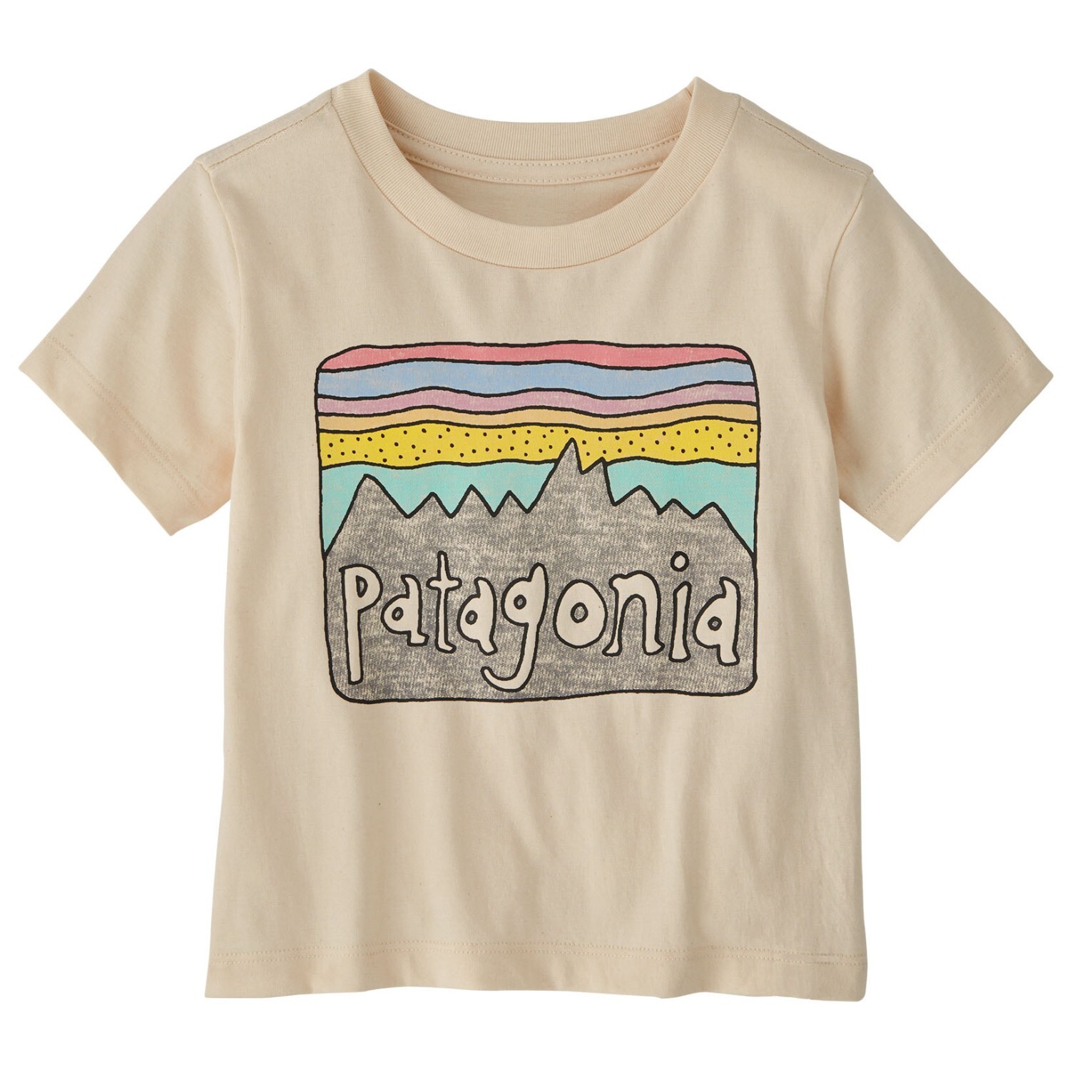 

Футболка Patagonia Baby Fitz Roy Skies, цвет Undyed Natural