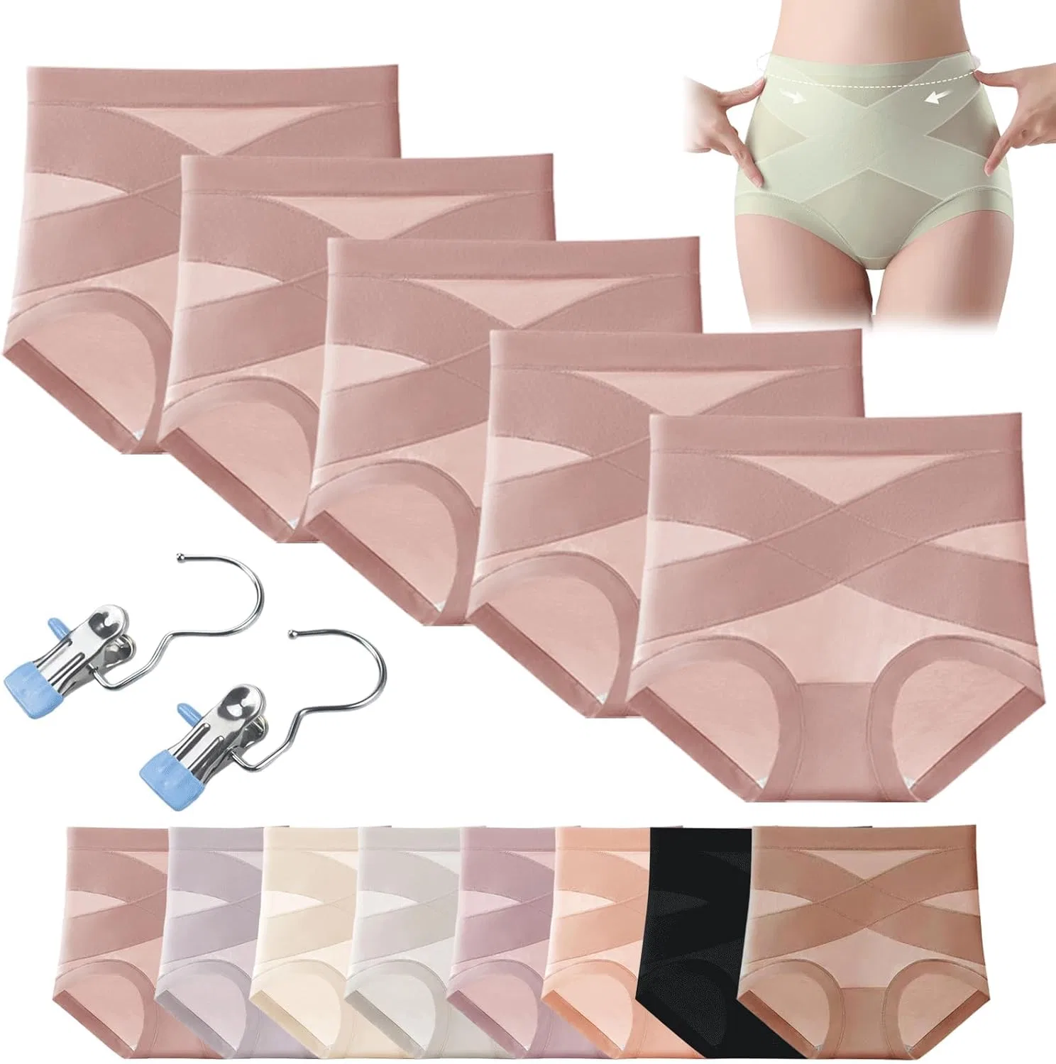 Трусы для женщин, с tummy control, 5pcsf