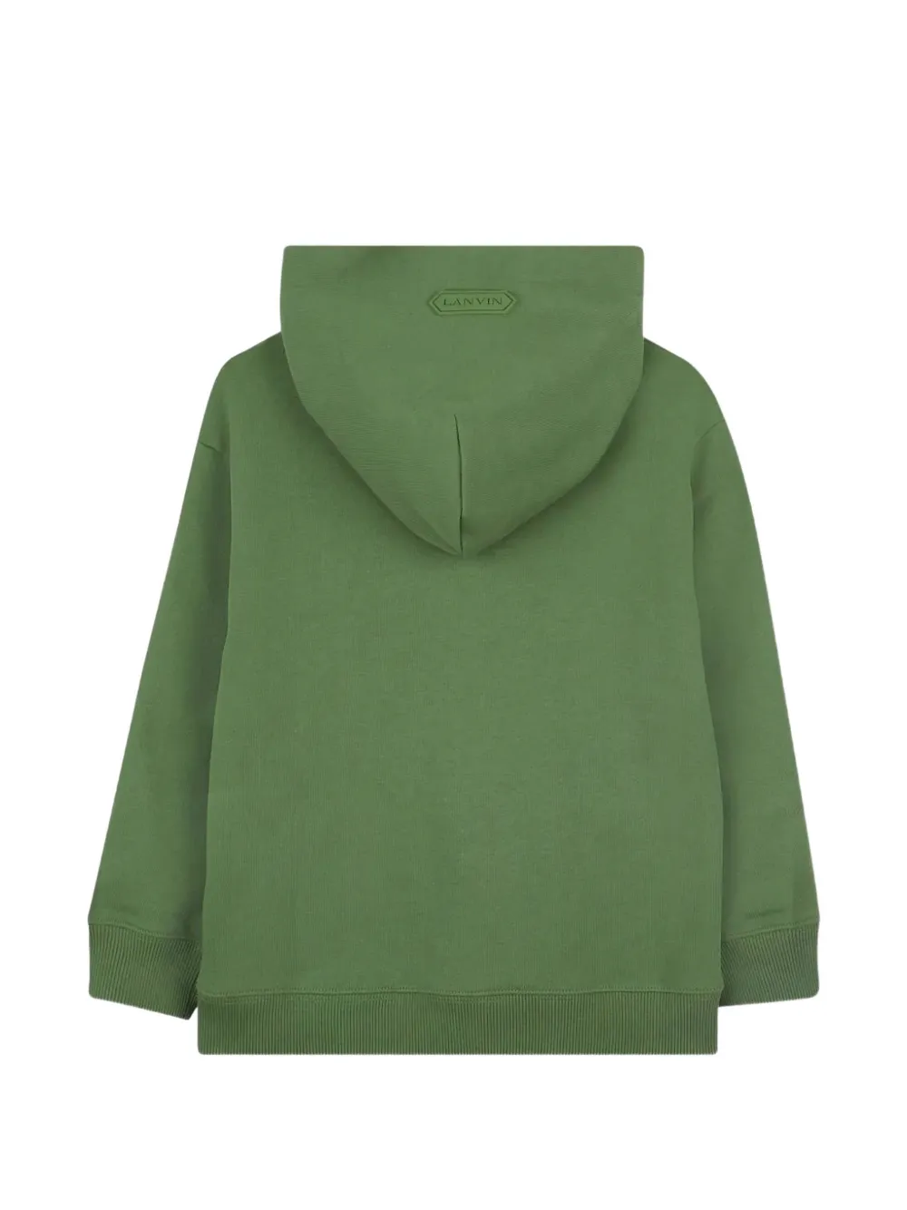 Худи с логотипом и капюшоном Lanvin Enfant, зеленый — фото 2
