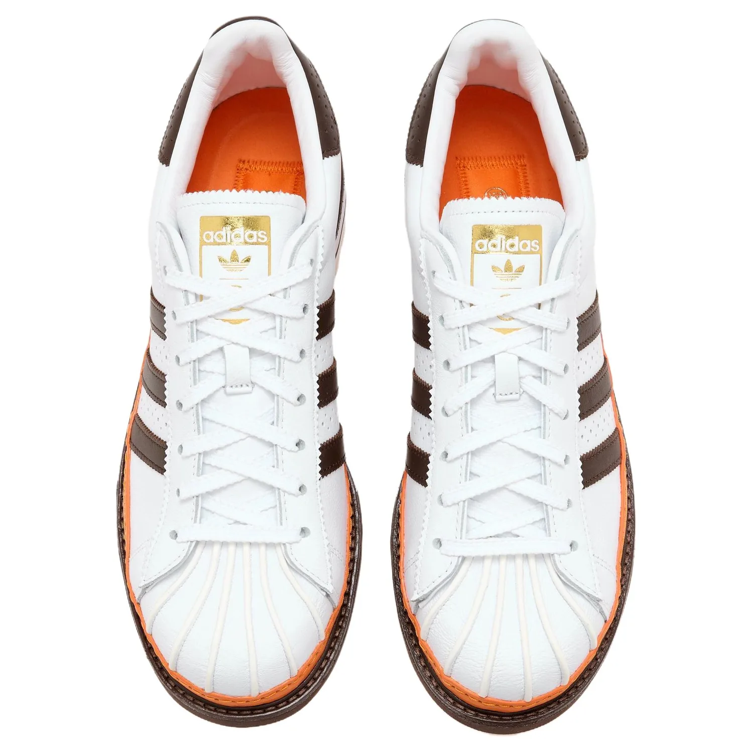 Adidas Originals CLOT SUPERSTAR Casual Shoes Unisex White Brown — фото 4