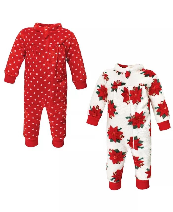 

Плюшевые комбинезоны для маленьких девочек, Poinsettia Hudson Baby, мультиколор