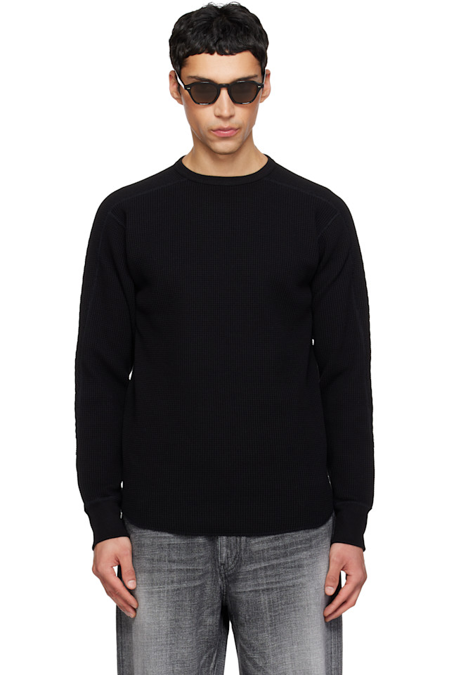 

Термотолстовка с круглым вырезом Nanamica, черный