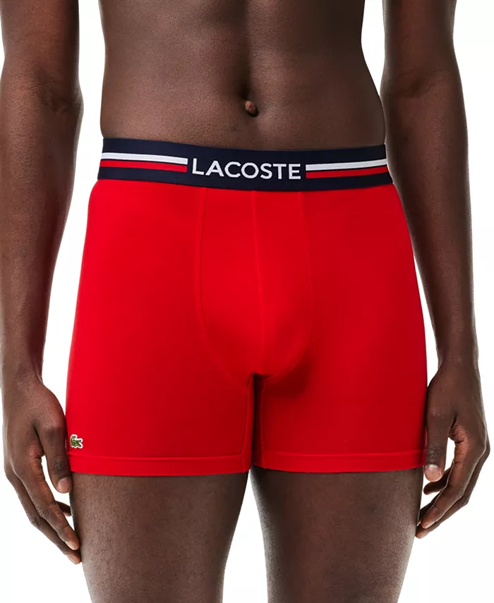 Боксеры Lacoste Regular-Fit Stretch, для мужчин, с элементами французского флага — фото 3