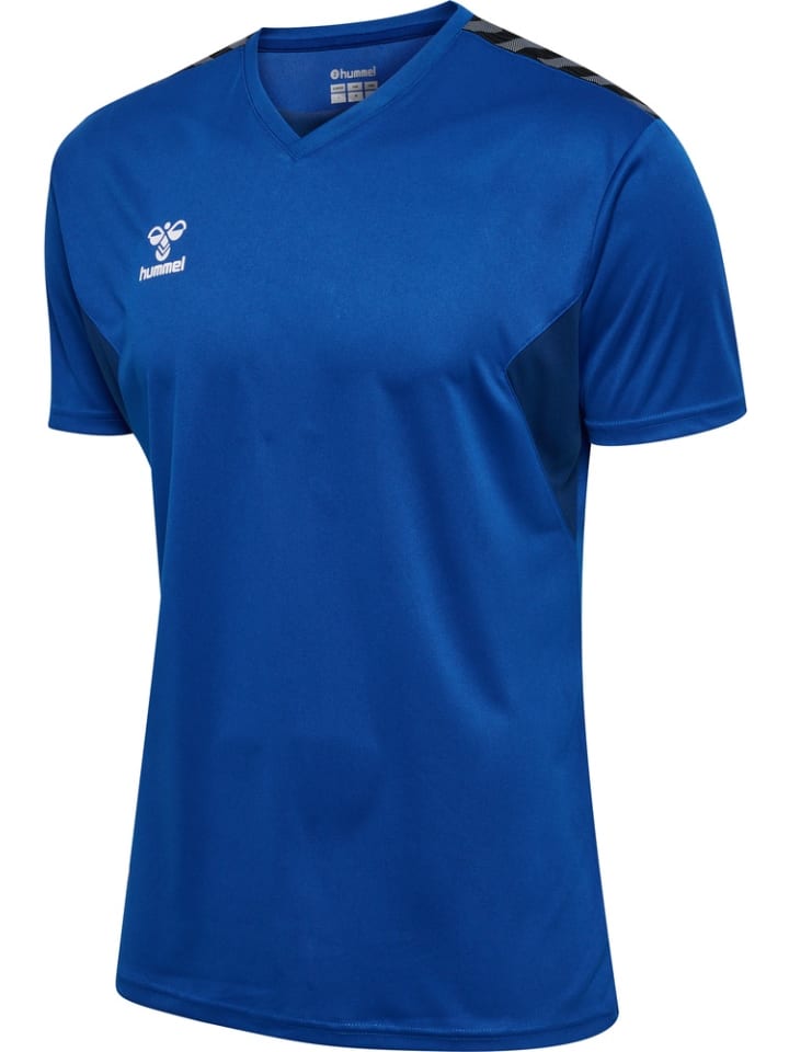 

Футболка "Hmlauthentic Pl Jersey S/S" синего цвета Hummel
