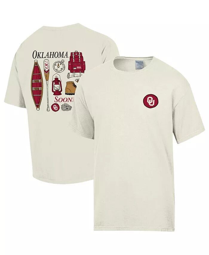

Мужская кремовая футболка Oklahoma Sooners Camping Trip Comfortwash