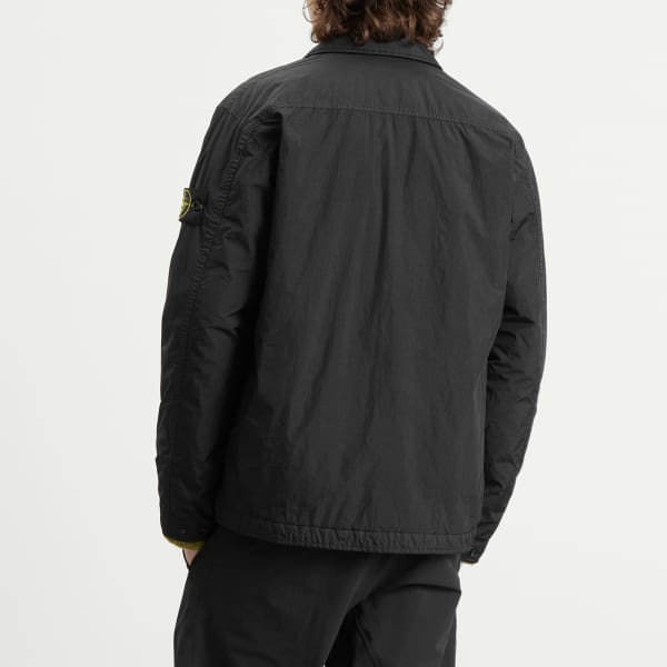 Рубашка-куртка из жатой ткани Stone Island, черный — фото 3