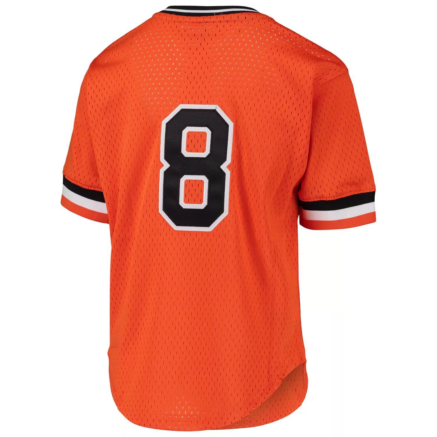 Молодежный Джерси Митчелла и Несса Кэла Рипкена-младшего Orange Baltimore Orioles Cooperstown Collection Сетчатый тренировочный трикотаж Unbranded — фото 3