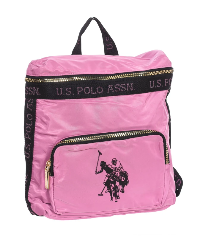 

Синтетический рюкзак на молнии U.S. Polo Assn., розовый