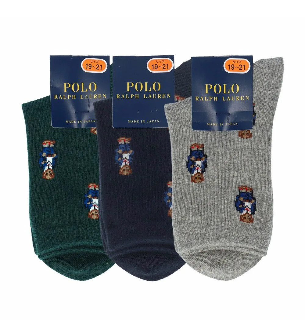 Детские носки POLO Mini Bear с принтом по всей поверхности Polo Ralph Lauren, 93. Light Gray