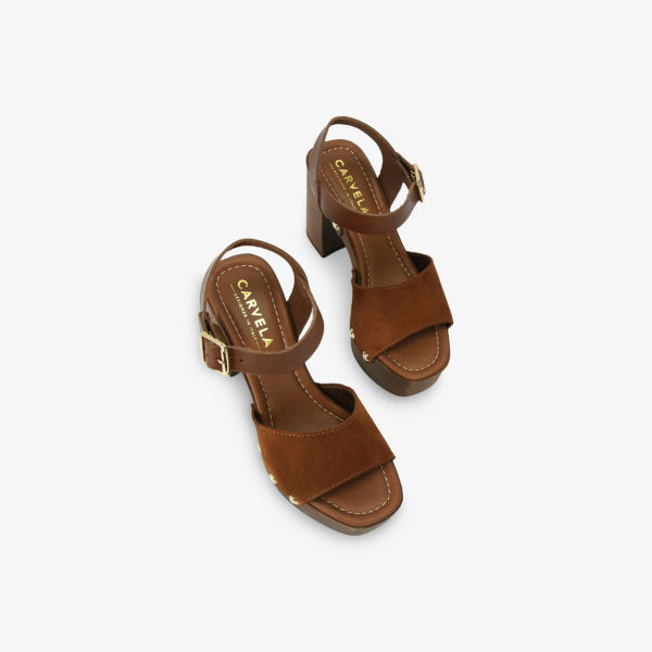 Сандалии замшевые Festa Carvela Comfort, рыжевато-коричневый — фото 2