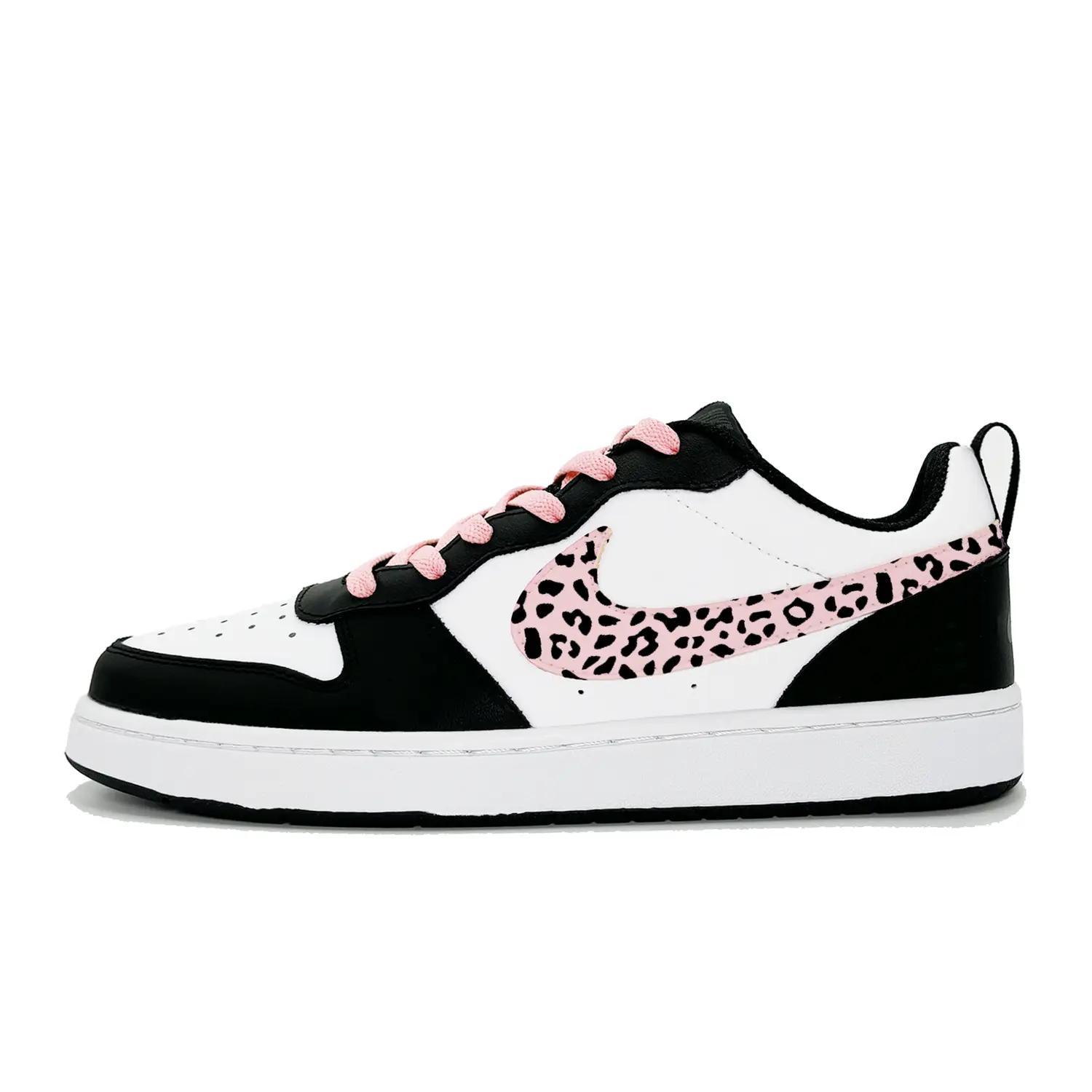 

Court Borough Leopard Print Low top детские скейтбординг кроссовки для подростков Nike, розовый