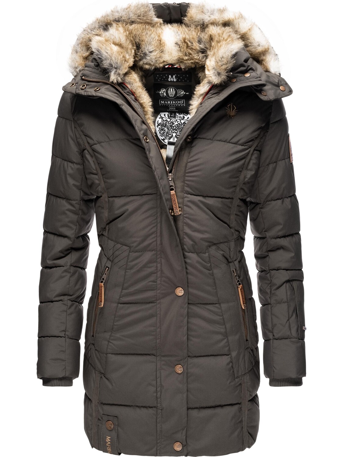 

Пуховик Marikoo Lieblings Jacke, антрацит, Черный, Пуховик Marikoo Lieblings Jacke, антрацит