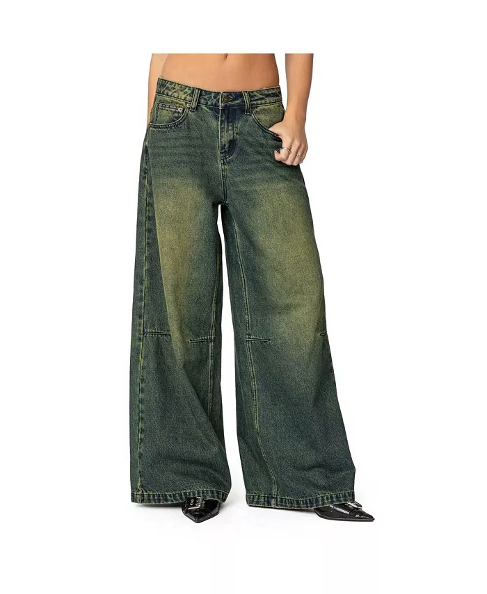 

Женские джинсы Shawn Washed с низкой талией Edikted, синий