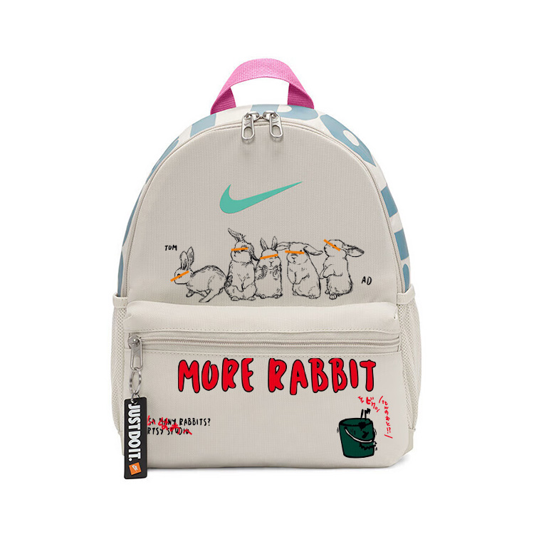 

Nike Тканевый рюкзак, обычный, детский, серо-белый