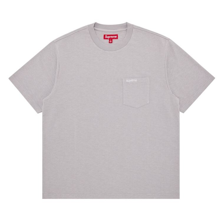 

Футболка Supreme Short-Sleeve Pocket Tee Grey, серый