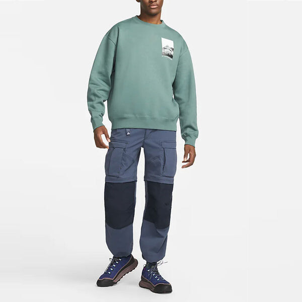Толстовка Nike ACG Logo Fleece Printing Sports Long Sleeves Green, зеленый — фото 3
