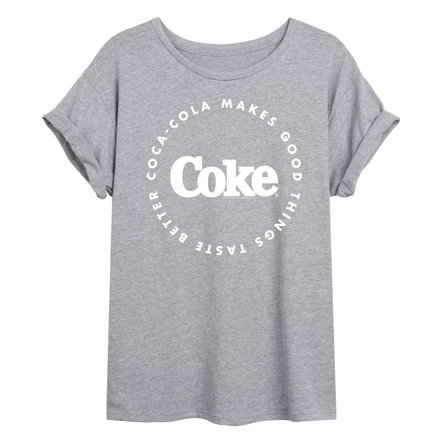 

Детская футболка Coca-Cola Taste Better с струящимся рисунком кока-колы Licensed Character, серый