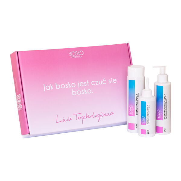 

Набор: пилинг, 130 мл + шампунь, 250 мл + бальзам, 200 мл Bosko Cosmetics Linia trychologiczna