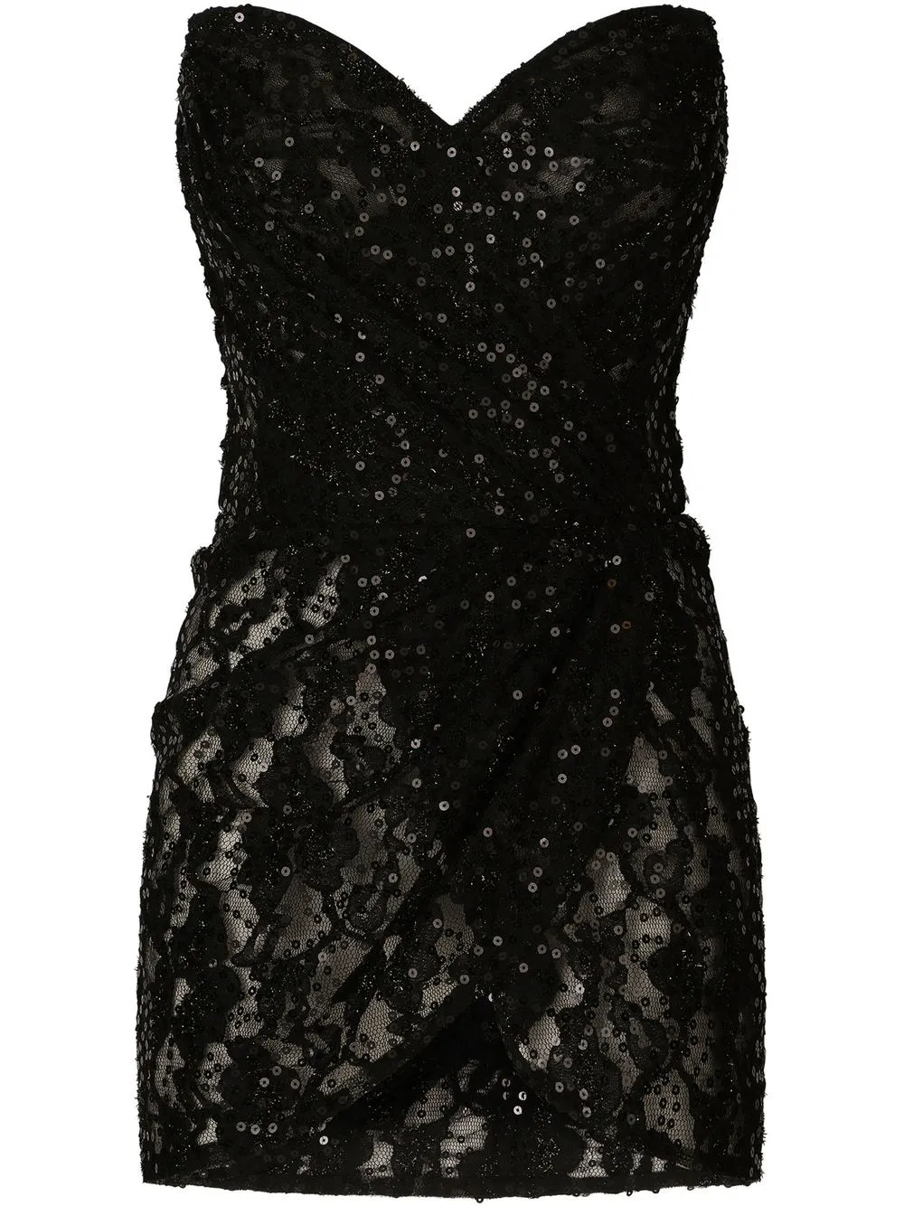 

Платье мини с пайетками DOLCE & GABBANA, черный
