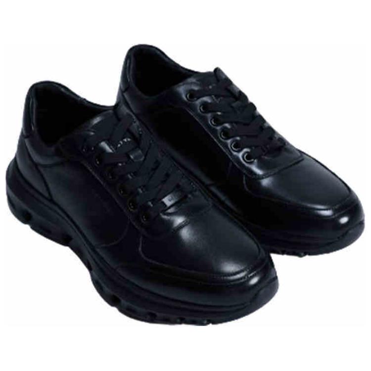 Износостойкие и легкие мужские низкие кожаные кеды Casual Shoes DIKENI, черный — фото 4