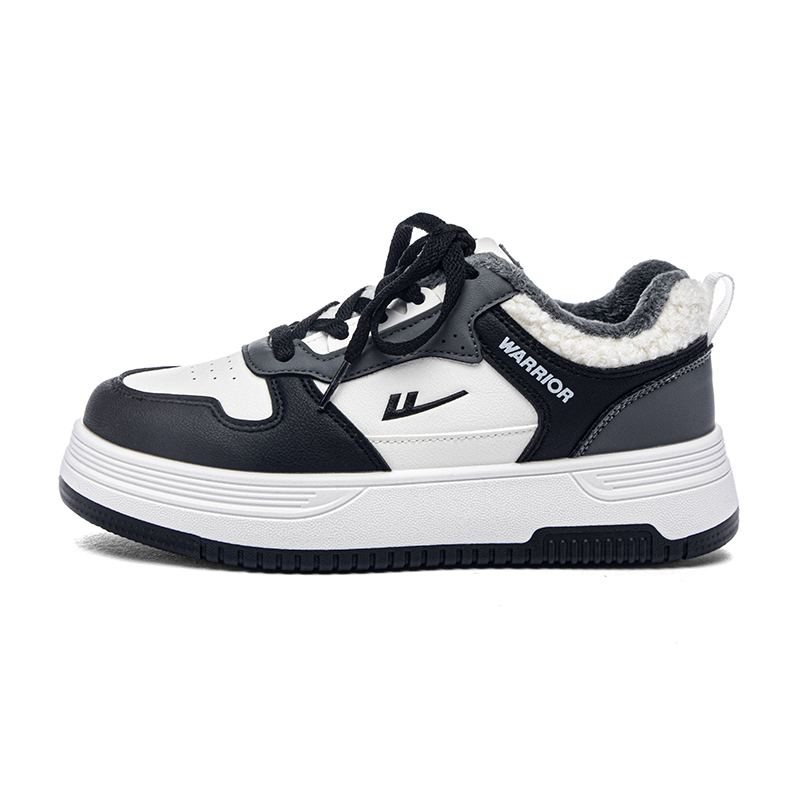 

Кроссовки для скейтбординга Unisex из искусственной кожи с противоскользящей и износостойкой подошвой, низкие WARRIOR, бежевый белый черный серый