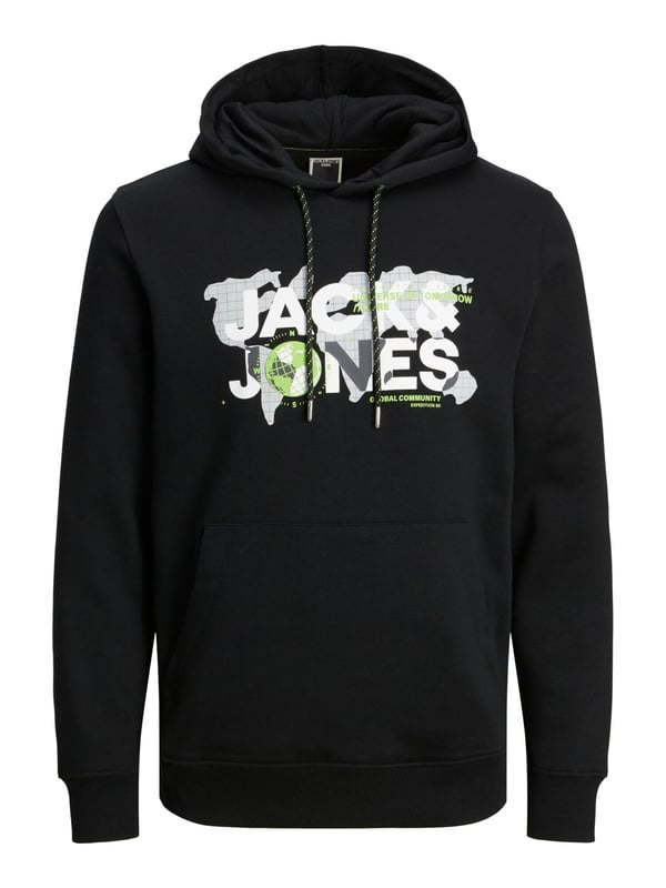 

Пуловер с капюшоном Jack & Jones, черный