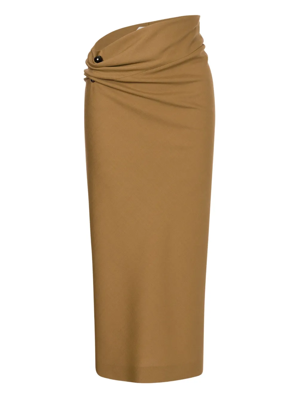 

Юбка миди со сборками Alberta Ferretti, коричневый