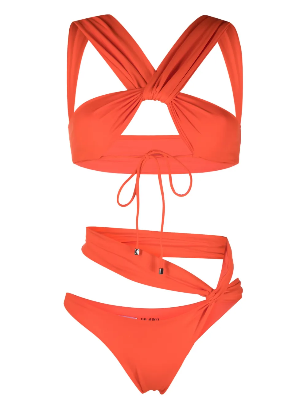 

Бикини с драпировкой The Attico, оранжевый
