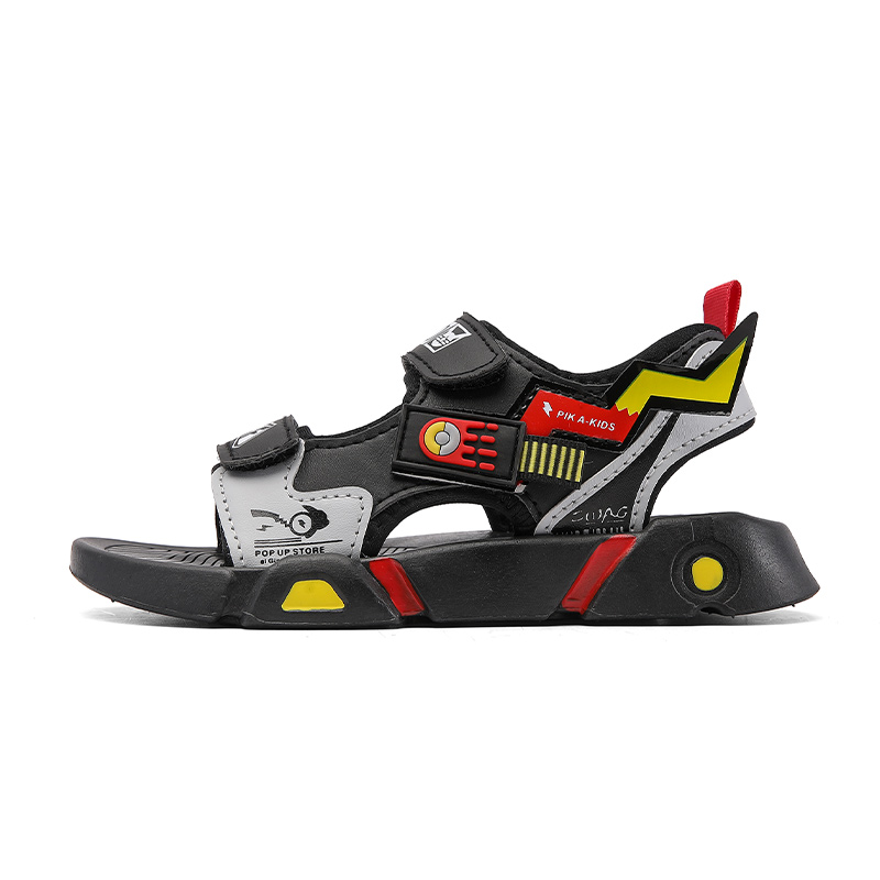 

Сандалии детские, противоскользящие, износостойкие, дышащие, низкие Kung Fu partners, черный/красный